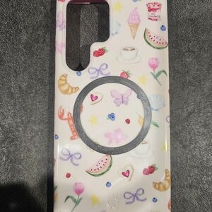 Velvet Caviar Cream Case with Colorful Icons